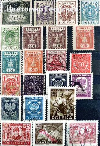 Малък класьор с марки/Полша . Колумбия/, снимка 3 - Филателия - 48175285