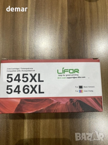 Мастилени касети LIFOR 545XL черно 546XL цветно за принтер Canon Pixma, снимка 2 - Консумативи за принтери - 53401122