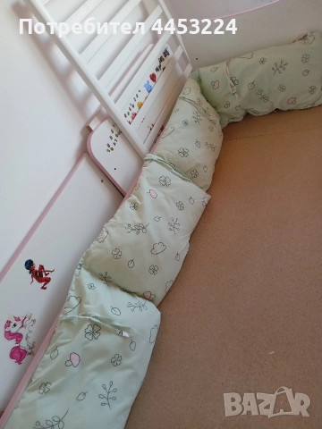 Бебешки-детски балдахин, обиколници,матрак алое вера и чаршафчета, снимка 9 - Спално бельо и завивки - 51487335