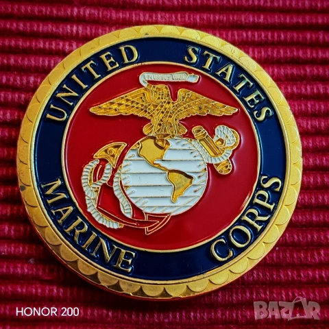 Плакет, монета Корпус на морската пехота на САЩ 