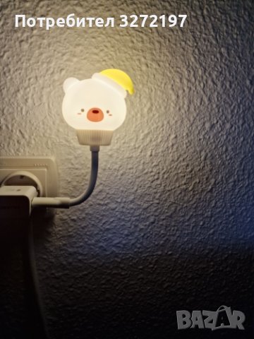 LED USB Сладка карикатура нощна лампа Мече, Дистанционно управление, снимка 7 - Други - 40900106
