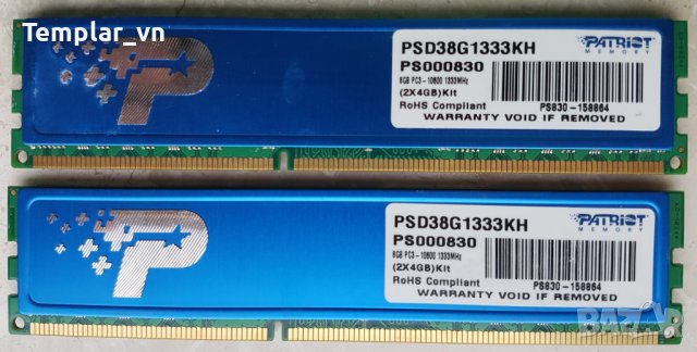 PATRIOT G2 series 2x4 DDR3 2133 //2x4 DDR3 1600, снимка 4 - RAM памет - 40781615