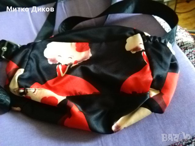 Чанта промазан плат през рамо Бобо женска 27х20х10см, снимка 4 - Чанти - 42318304