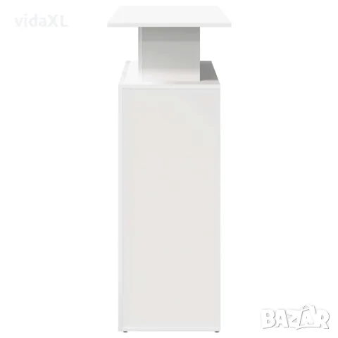 vidaXL Рецепционно бюро, бяло, 100x40x104 см, инженерно дърво, снимка 6 - Бюра - 56148286