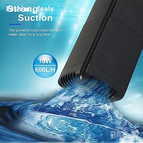 Нов Вътрешен филтър за аквариум с 3-степенна филтрация/10W, снимка 2 - Аквариуми - 41449221