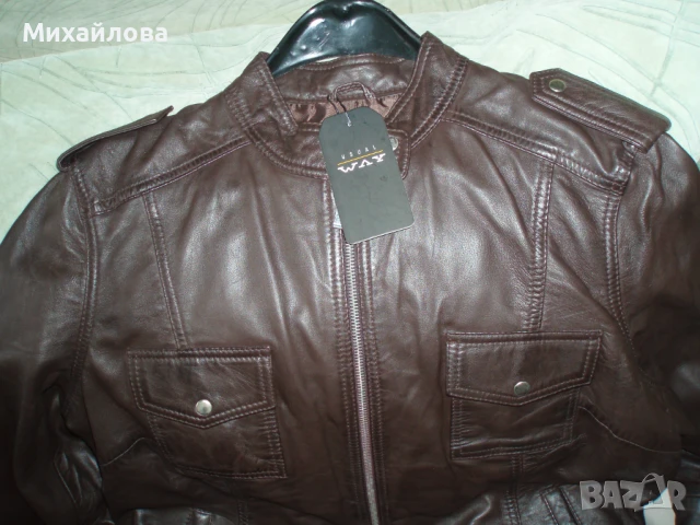 Ново кожено яке от естествена кожа! Страхотно е!, снимка 4 - Якета - 50496050