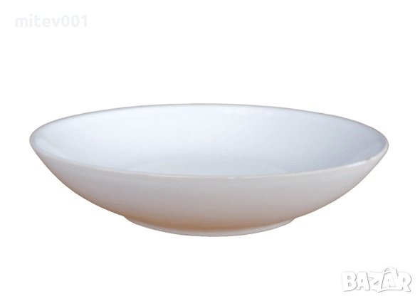 Промо пакет 6 бр. Порцеланова чиния дълбока, бяла 21 см. внос Португалия, преоценка, снимка 4 - Чинии - 41365121
