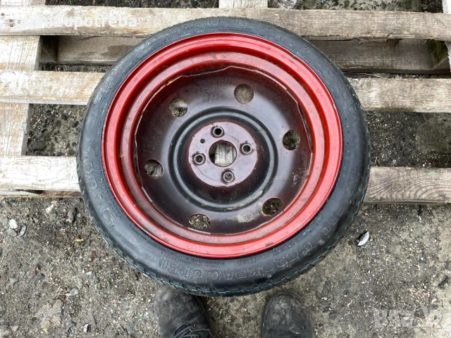 15 резервна джанта патерица 4х100 Hyundai I20 Kia Rio Toyota Aygo 115/70/15, снимка 6 - Гуми и джанти - 53235968