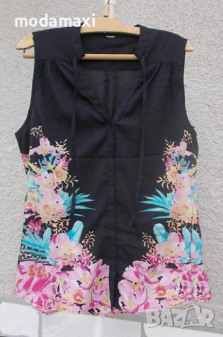 2Xl/3Xl - Разкроена туника с флорални мотиви , снимка 1