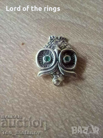 Красивa висулка бухал от сребро 925, снимка 2 - Колиета, медальони, синджири - 44680938