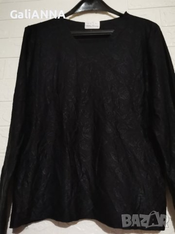 ЕЛЕГАНТНА ЧЕРНА БЛУЗА РАЗМЕР ДО XL 