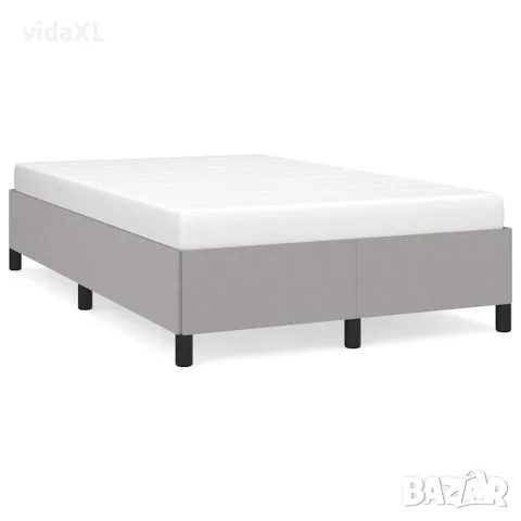 vidaXL Рамка за легло без матрак, светлосива, 120x200 см, плат