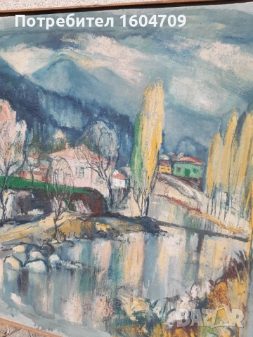 Стара картина Тодор Калпакчиев, снимка 8 - Картини - 52123549