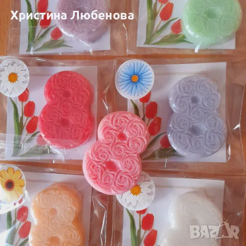 Сапунчета за 8 март, снимка 2 - Изкуствени цветя - 48733801