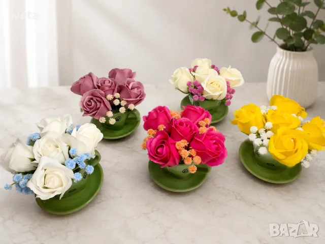 🌸 ЦВЕТНИ ЧАШИ С ЛЮБОВ 🌸, снимка 2 - Ръчно изработени сувенири - 55858604