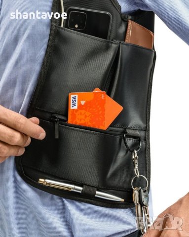 Дискретна чанта през рамо – за пари и документи, против кражба, снимка 3 - Чанти - 41421440