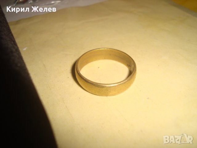 СТАРИНЕН ПОЗЛАТЕН БРОНЗОВ ПРЪСТЕН ХАЛКА МАЙСТОРСКА ИЗРАБОТКА 24887, снимка 4 - Антикварни и старинни предмети - 34481096