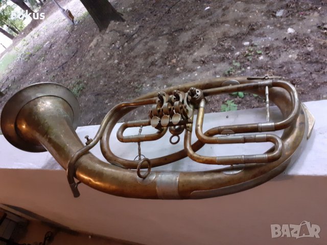  Музикален инструмент флигорна туба тромпет саксофон, снимка 4 - Антикварни и старинни предмети - 34231001
