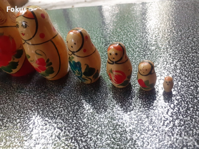 Стара руска кукла матрьошка 8 в 1, снимка 2 - Антикварни и старинни предмети - 53278726