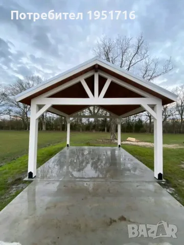 изграждане на дървени навеси , снимка 3 - Ремонти на покриви - 47896137