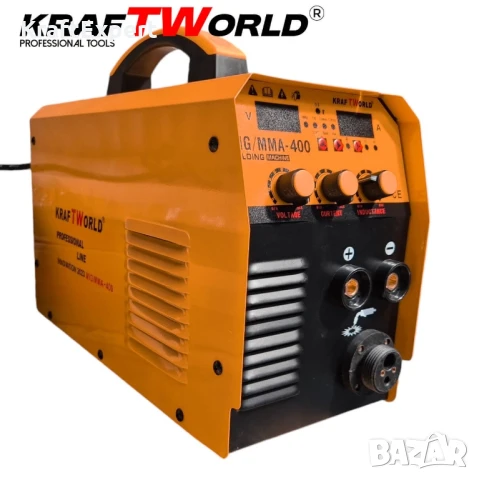Професионален Инверторен Електрожен KraftWorld 400А с Телоподаващо 2в1 – Компактен и Мощен, снимка 6 - Други инструменти - 50576053