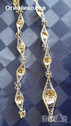 Ефектно филигранно коланче, снимка 6 - Антикварни и старинни предмети - 52219244