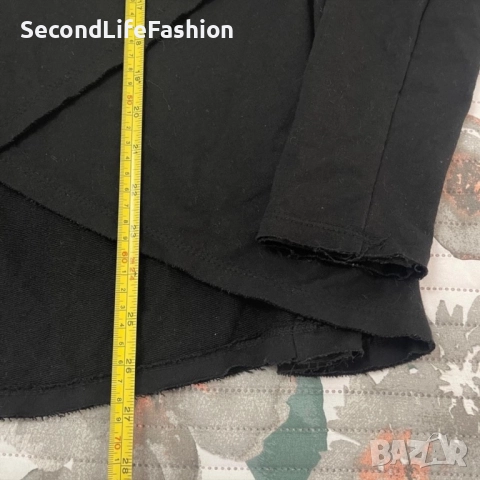 Дамска жилетка блуза DKNY Jeans с мъниста тип прегърни ме черна размер M, снимка 4 - Блузи с дълъг ръкав и пуловери - 52571966