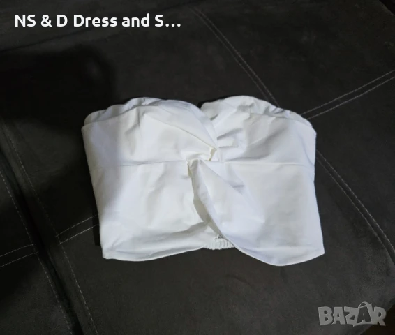 Дамски къс бял топ бюстие, снимка 3 - Потници - 50568290