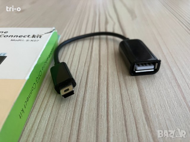 OTG USB-кабел за данни USB-А женско към USB-B micro мъжко 10см., снимка 2 - Друга електроника - 41703787