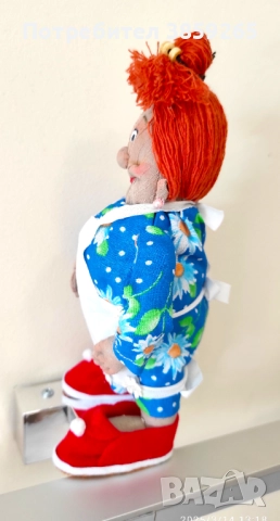 Кукла Карлсон. Фрекен Бок. Ръчно изработена., снимка 13 - Кукли - 52420973