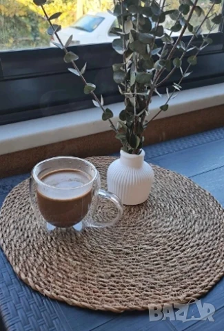 Стъклена чаша за кафе с двойно дъно 200ml