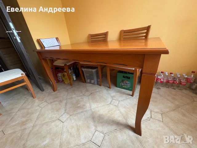 Маса масив и шест стола, снимка 5 - Маси - 56322447