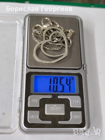 Сребърно колие 925 сърце, снимка 6 - Колиета, медальони, синджири - 52538158