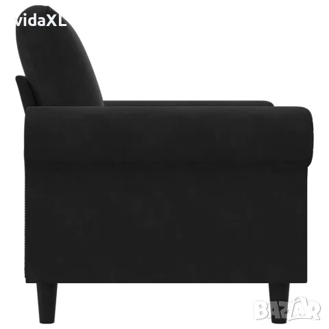 vidaXL Кресло, черно, 60 см, кадифе, снимка 5 - Дивани и мека мебел - 56147283