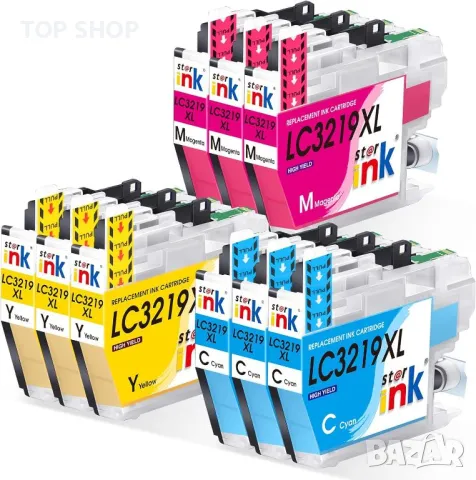 starink LC3219XL за принтер Brother LC3217 LC3219XL за Brother MFC-J6530DW MFC-J5730DW, 9 бр.