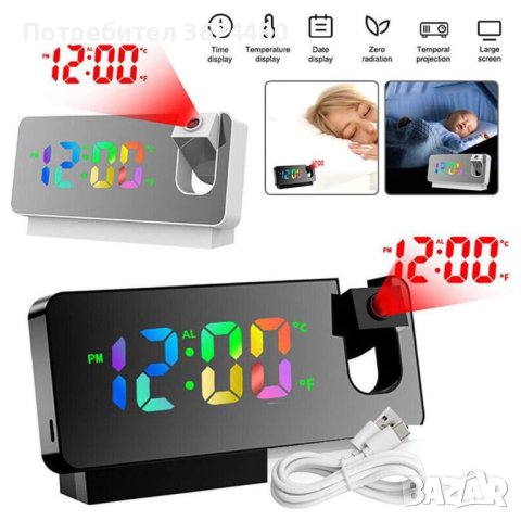 Часовник с много цветен дисплей , снимка 3 - Други стоки за дома - 41241089