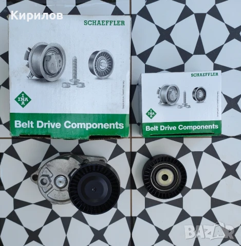 Обтяжна ролка BMW E46 НОВИ! за климатик + ролка пистов ремък, БМВ е46, INA 534010410