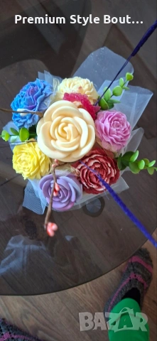 ръчно изработени букети , снимка 2 - Изкуствени цветя - 53752942