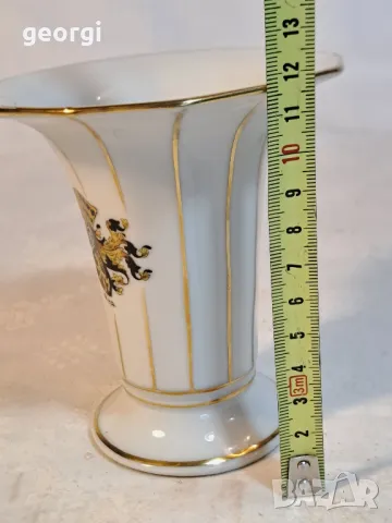 Немска порцеланова вазичка с позлата     11/5, снимка 5 - Вази - 48956017