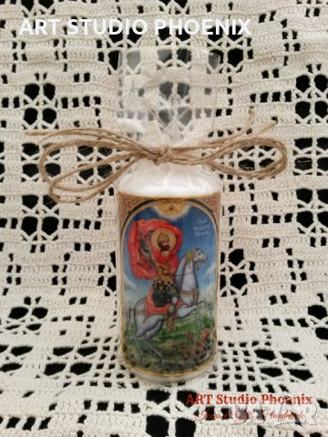 Икона на Св. Св. Теодор Тирон и Теодор Стратилат icona Sveti Teodor, снимка 11 - Картини - 13262388