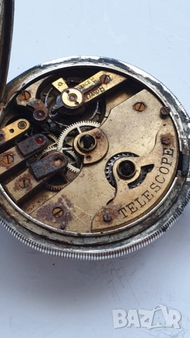 Джобен сребърен османски часовник telescope, снимка 8 - Антикварни и старинни предмети - 41400570