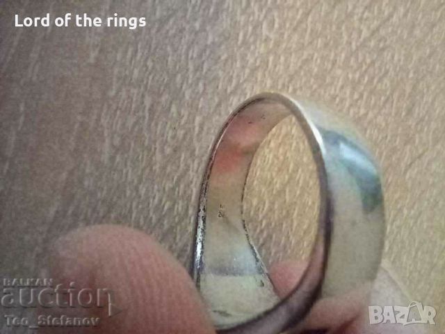 Голям Сребърен пръстен със седеф, снимка 3 - Пръстени - 44656375