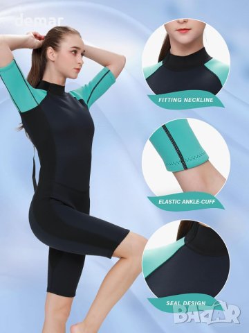 FLEXEL Неопренов водолазен костюм за гмуркане 3 мм, за сърф, плуване, гмуркане - размер S, снимка 4 - Водни спортове - 42340846