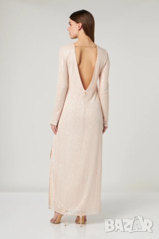 Нова PATRIZIA PEPE Long Dress with Pink Sequins Дълга Дамска Рокля It 42 (BG S размер), снимка 7 - Рокли - 42610703