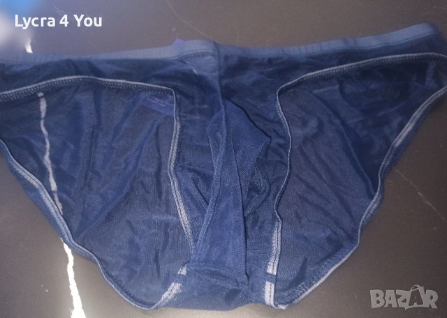 L/XL нов тъмно син тюлен прозрачен слип с хобот, снимка 4 - Бельо - 44406901