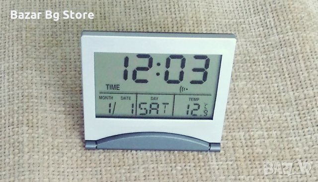 Мултифункционален часовник с термометър, будилник, дата, аларма.