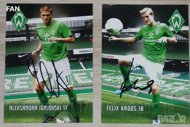 Вердер Бремен ОРИГИНАЛНИ футболни картички с автентични автографи от сезон 2011/12, снимка 4 - Фен артикули - 50487763