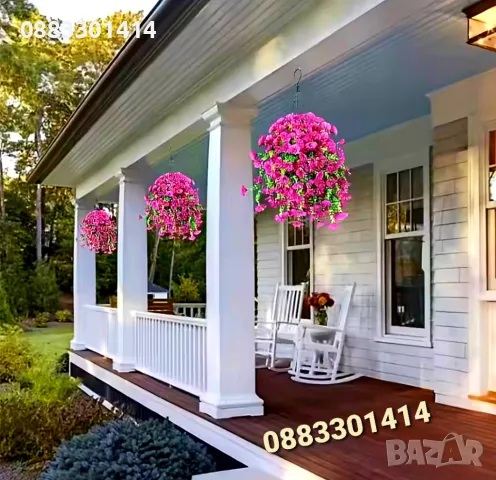 Соларно осветление Петунии висящи LED лампи , снимка 6 - Лед осветление - 49476469