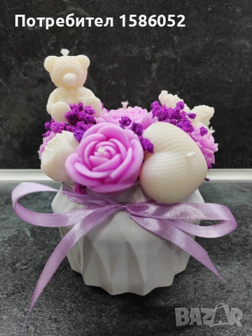 Букет от соеви свещи