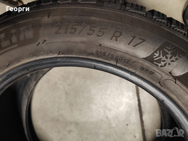 2бр.зимни гуми 215/55/17 Michelin, снимка 4 - Гуми и джанти - 52409419